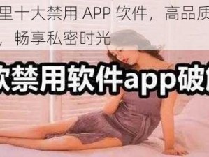 免费夜里十大禁用 APP 软件，高品质夜间必备应用，畅享私密时光