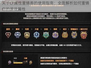 关于CF属性重铸券的使用指南：全面解析如何重铸你的游戏属性