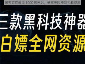 黑客家庭解锁 1000 部网站，畅享无限精彩视频资源