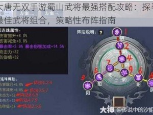 大唐无双手游蜀山武将最强搭配攻略：探寻最佳武将组合，策略性布阵指南