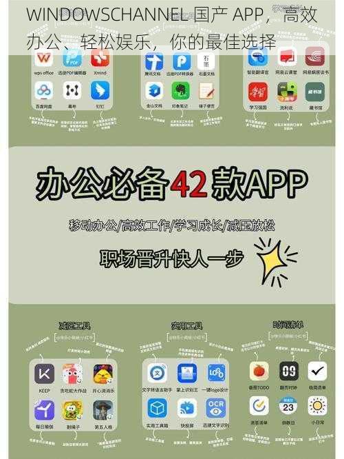 WINDOWSCHANNEL 国产 APP，高效办公、轻松娱乐，你的最佳选择