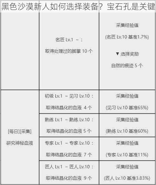 黑色沙漠新人如何选择装备？宝石孔是关键