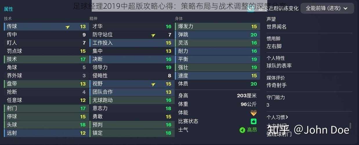 足球经理2019中超版攻略心得：策略布局与战术调整的深度分享