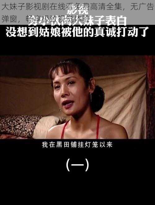 大妹子影视剧在线看免费高清全集，无广告弹窗，畅享极致视觉体验