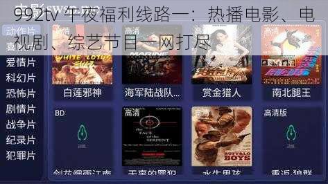 992tv 午夜福利线路一：热播电影、电视剧、综艺节目一网打尽