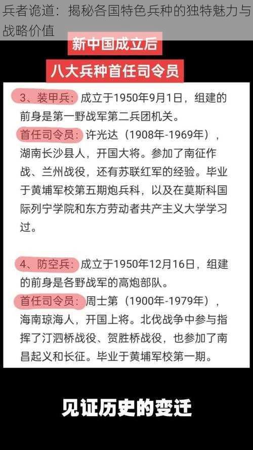 兵者诡道：揭秘各国特色兵种的独特魅力与战略价值